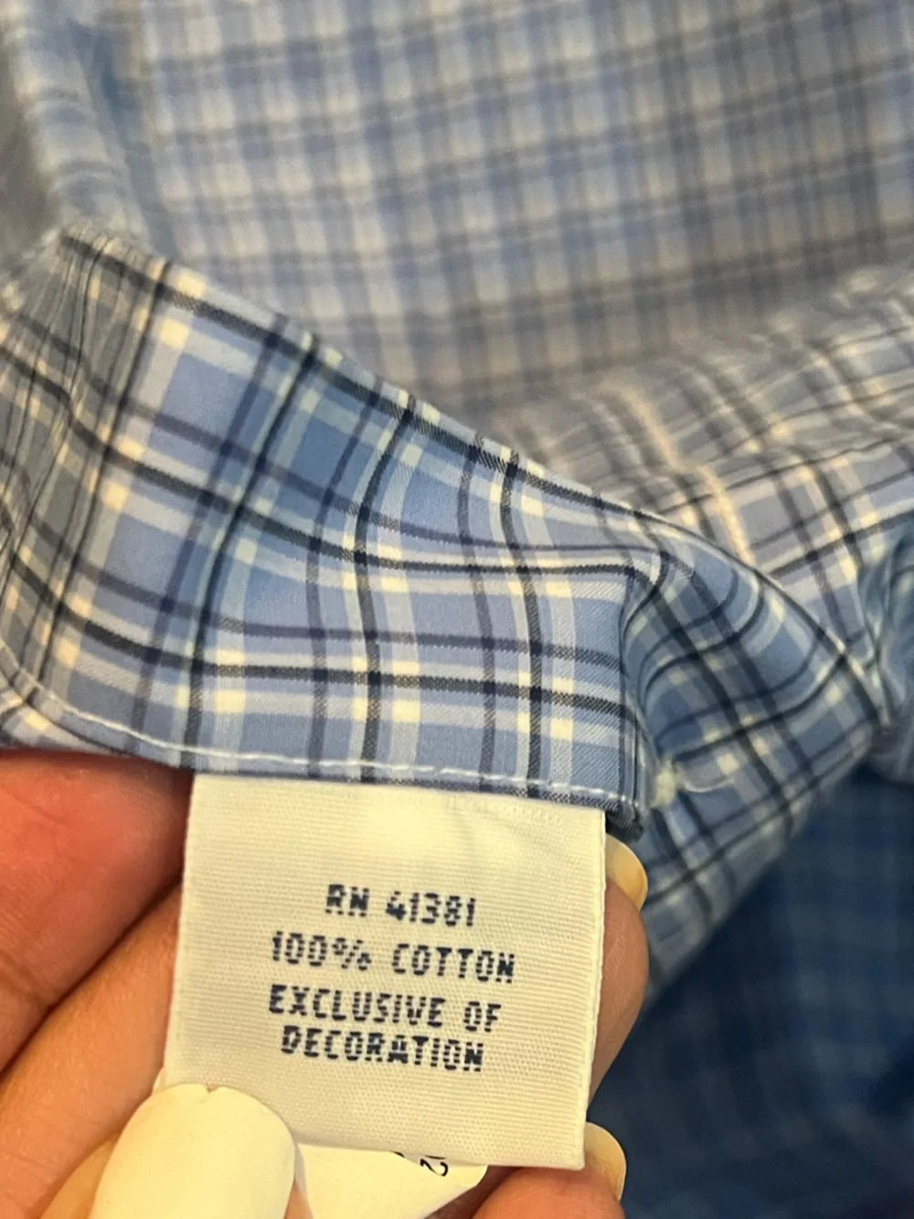 Ralph Lauren Blue Plaid Button-Down Shirt with Embroidered Pony size small - Picture 7 of 7